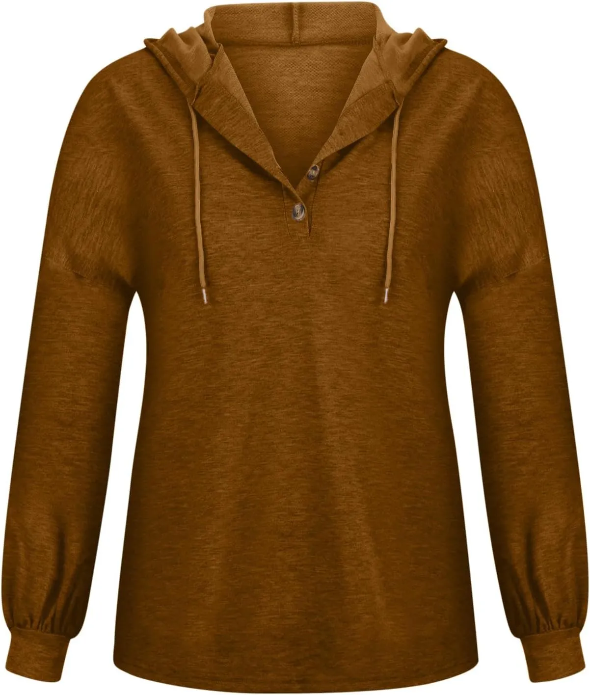Womens Hoodies Loose Fit Sweatshirt Casual Long Sleeve Button V Neck Shirts Pullover Tops Fashion Cute Blouse Tops