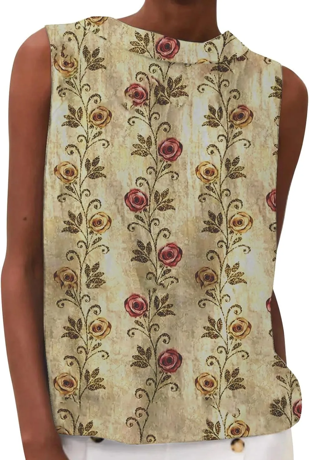 Womens Linen Crop Tank Tops Casual Cute Summer Sleeveless Shirts Cropped Cotton Linen Tops Loose Fit Blouse Vest