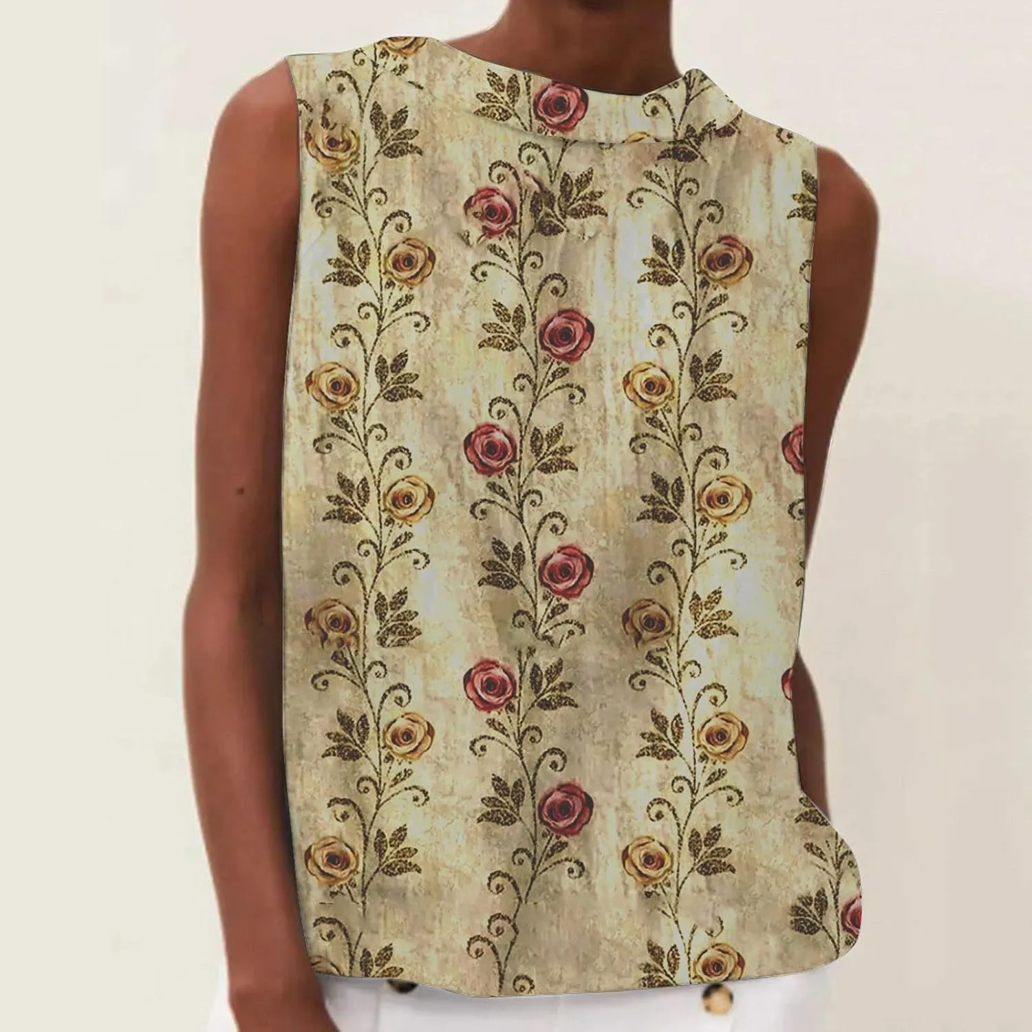 Womens Linen Crop Tank Tops Casual Cute Summer Sleeveless Shirts Cropped Cotton Linen Tops Loose Fit Blouse Vest