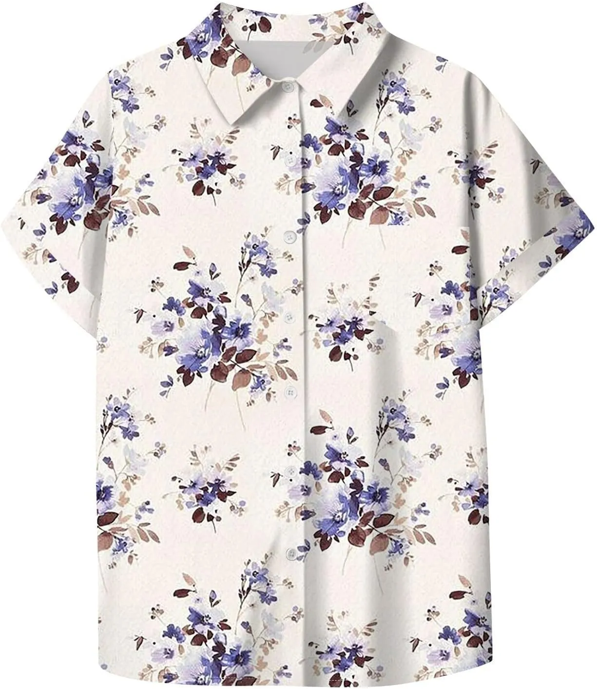 Womens Linen Tops Cotton Womens Short Sleeve Shirts V Neck Collared Down Blouse Tops Oversized Button Down Shirt