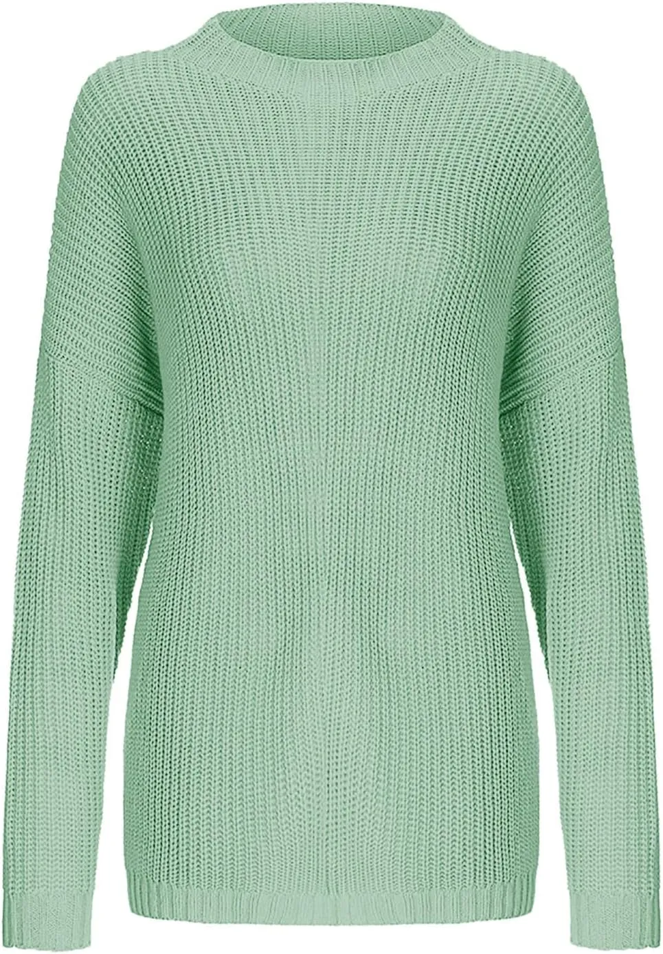Womens Oversized Sweaters Crewneck Long Batwing Sleeve Chunky Ribbed Knit Pullover Tops Loose Knit Sweater Tops