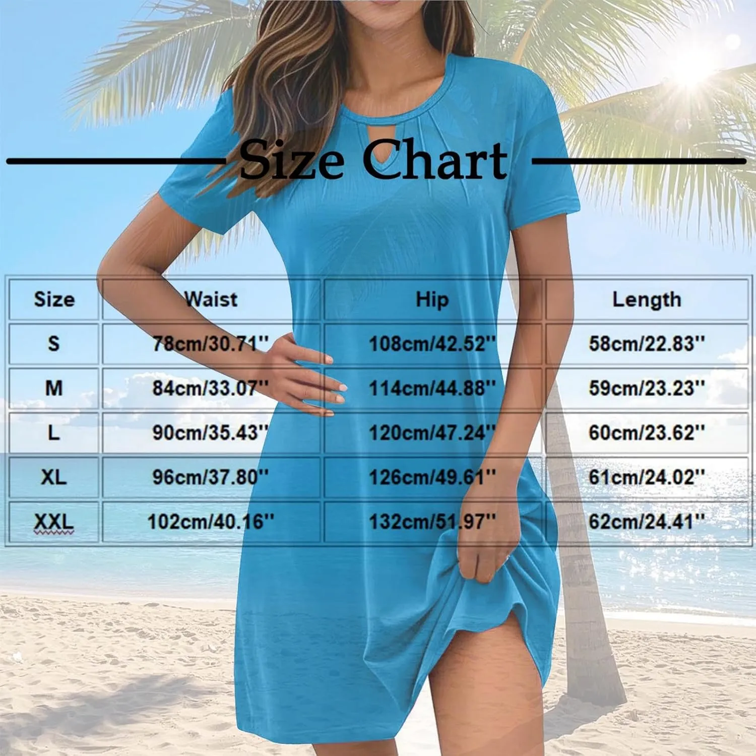 Women's Short Dress Summer Casual Short Sleeve Fashion Hollow Out Round Neck Solid Color Loose Dresses