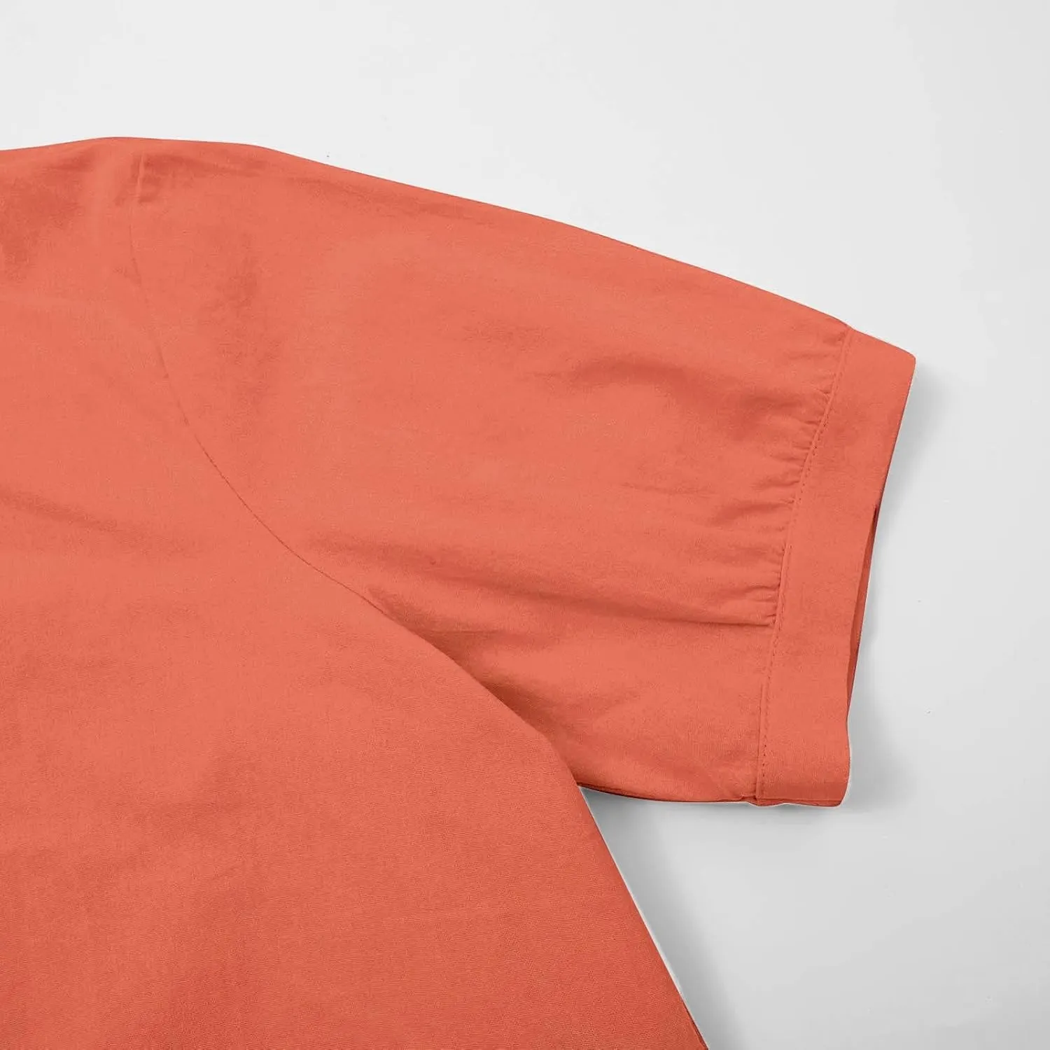 Womens Short Sleeve Cotton Linen Shirts Causal V-Neck Batwing Oversized T-Shirt Solid Color Loose Summer Tops