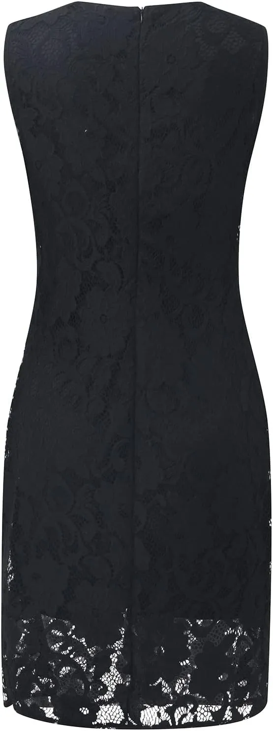 Women's Solid Elegant Lace Evening Gown Cocktail Dresses with Jacket,S-5XL