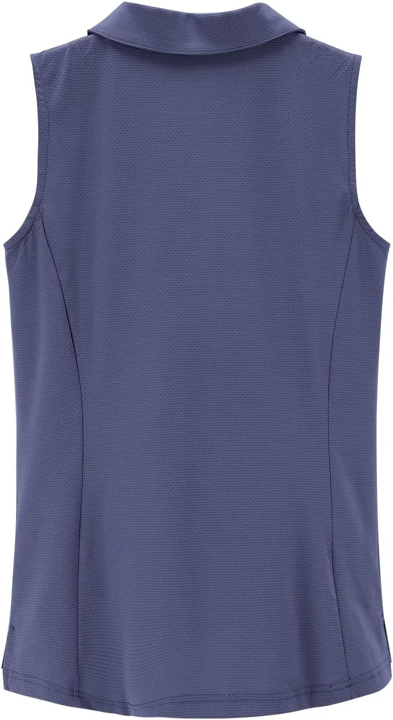 Womens Sports Tank Tops Lapel Collar Button Down Sleeveless Tennis Tops Summer Outdoor Workout Lightweight Yoga Vest