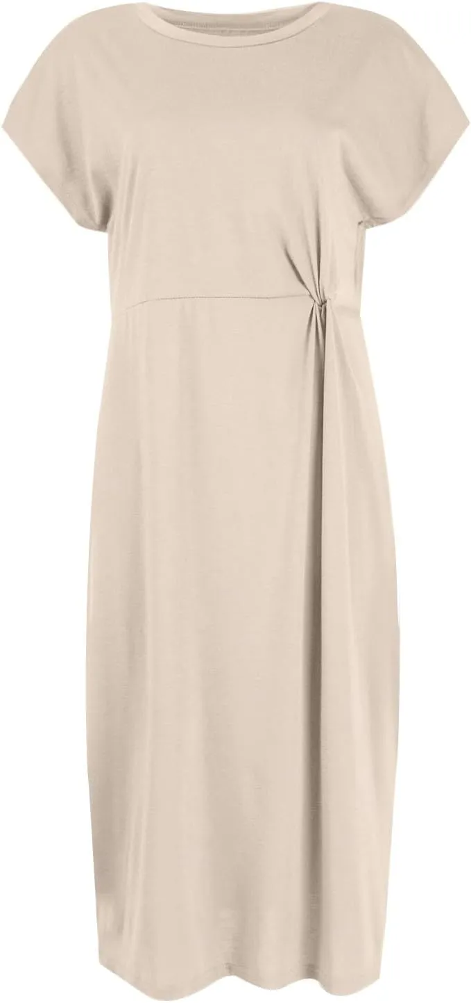 Womens Summer Dresses, Crew Neck Short Sleeve Formal Dresses Ruched Elegant Evening Dresses Sexy Party Maxi Dresses