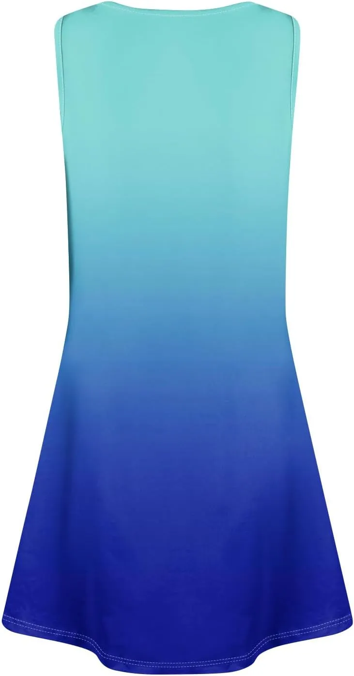 Womens Summer Dresses Sleeveless V Neck Mini Dresses Floral Print Sundresses Casual Tank Dresses Beach Cover Ups