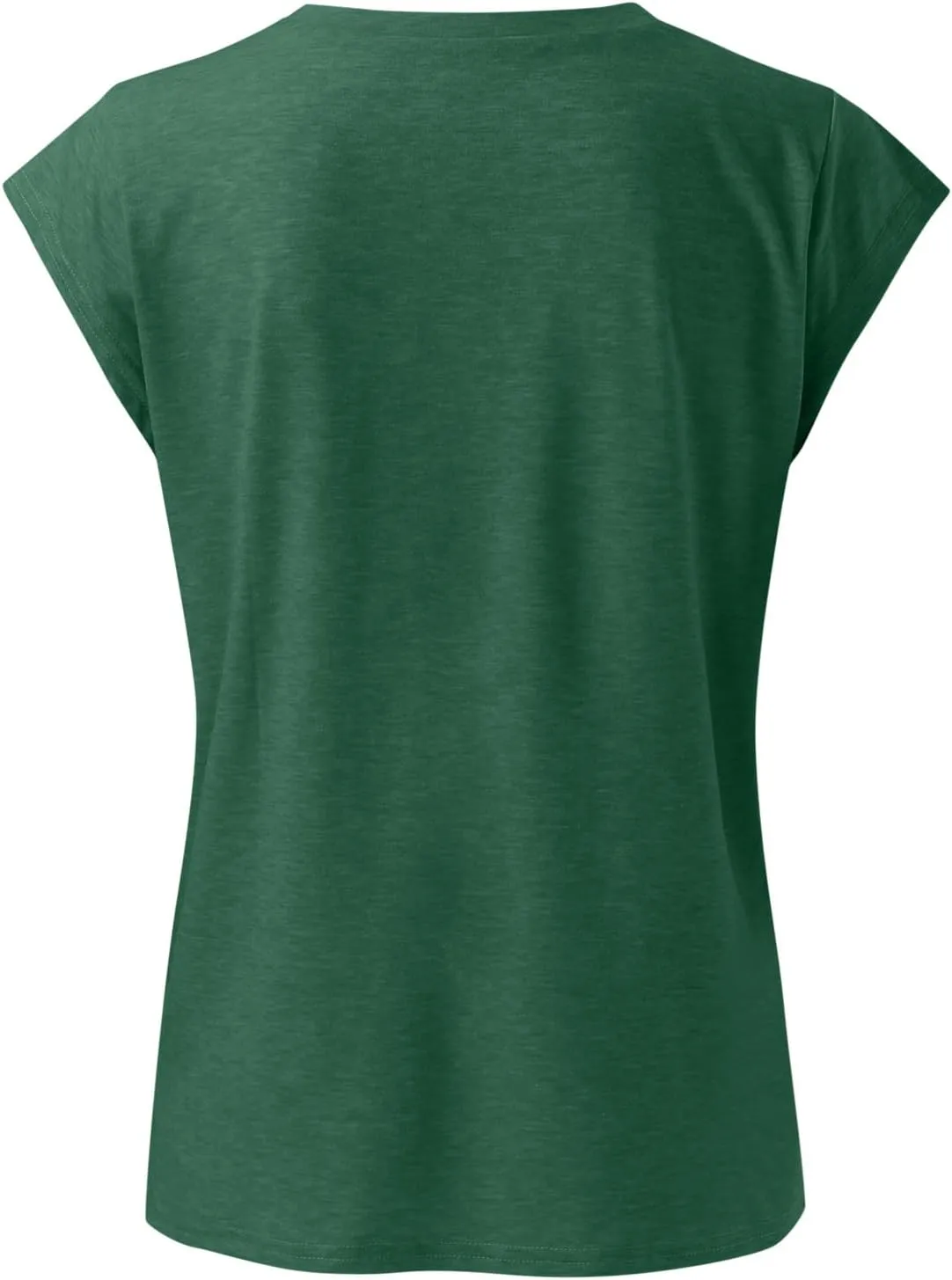 Women's Summer Tops 2025 Trendy Plus Size Cap Sleeve T Shirts Loose Fit Tank Top V Neck Solid Casual Tunic Blouse