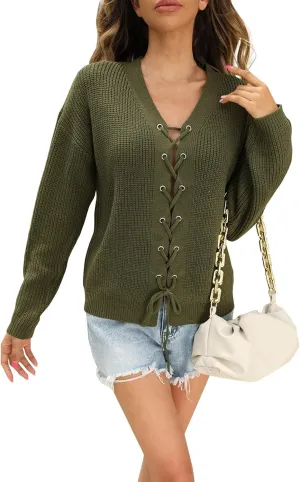 Womens Sweaters Trendy Hollow Out Long Sleeve Pullover Tops Casual Loose Crewneck Knit Solid Jumper Tops Plus Size