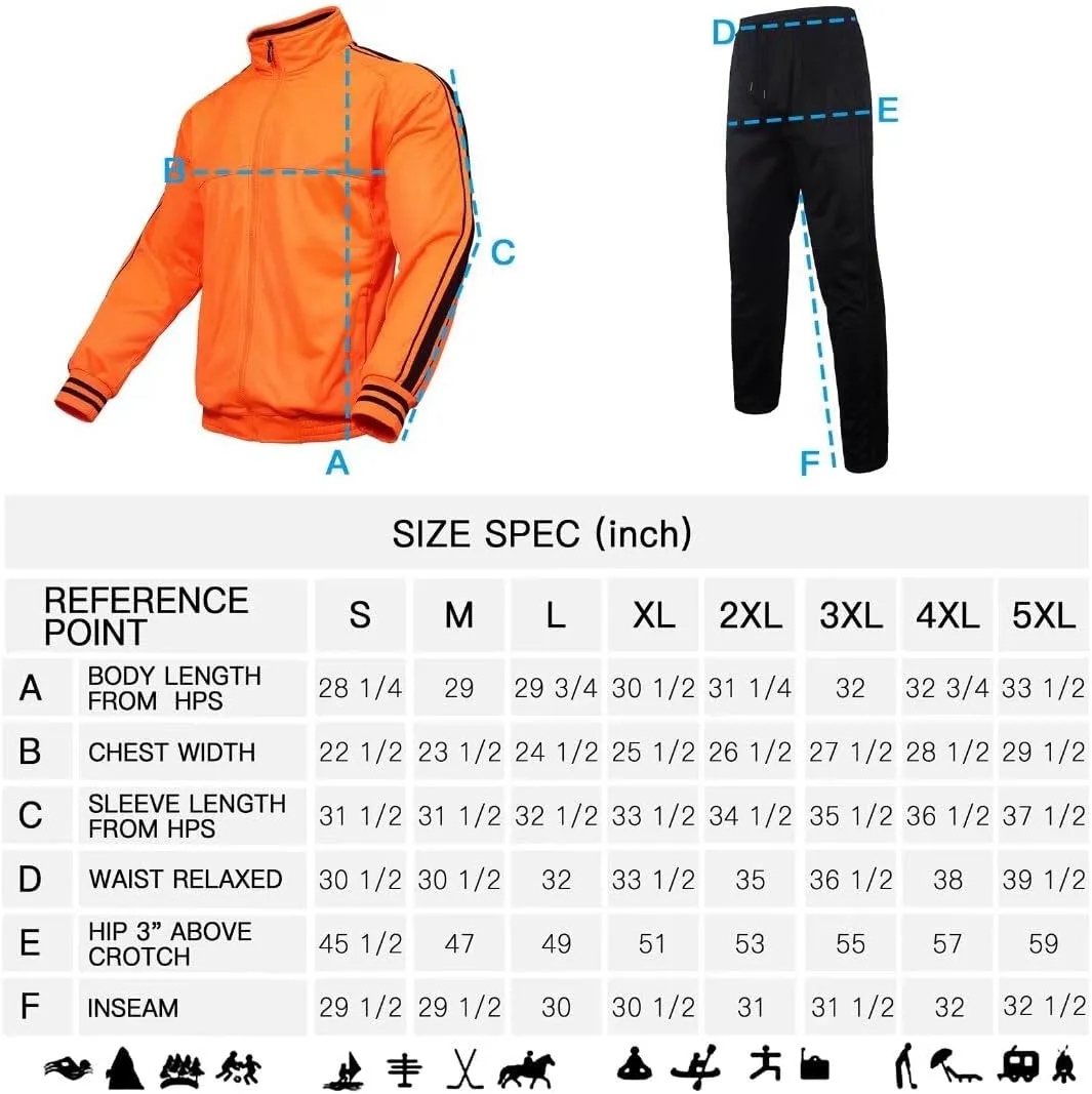 Zusmen Tracksuit Mens, Track Jackets and Pants 2 Piece Outfit